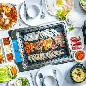 unlimited Korean Barbecue in the griller